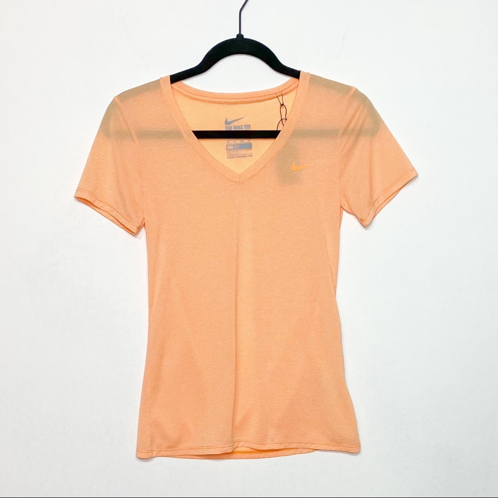 Nike Orange striped Dri-Fit short sleeve T-shirt